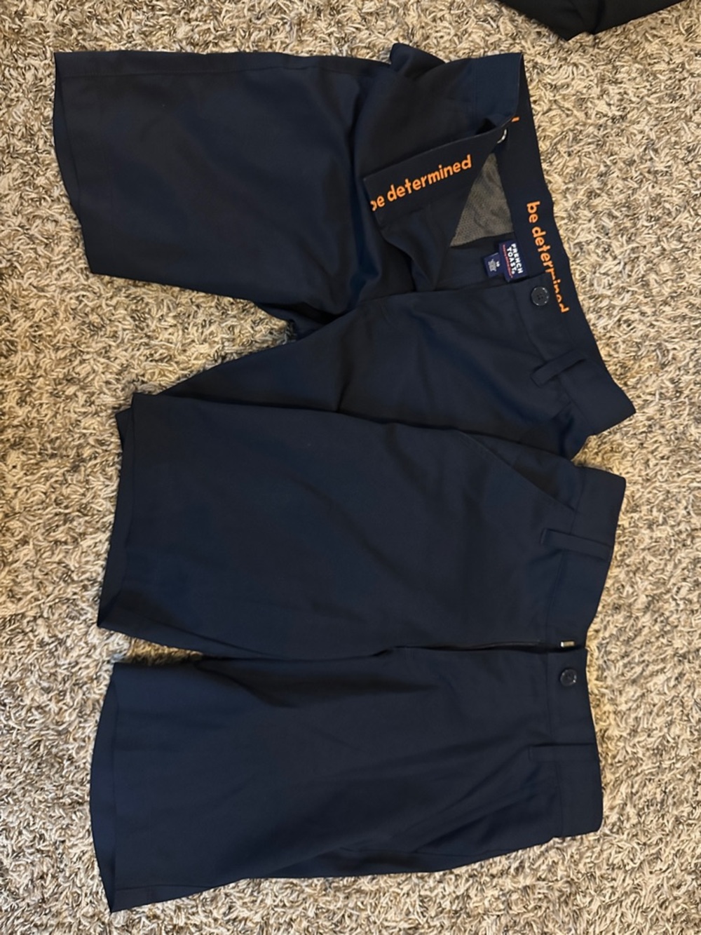 Like new French Toast Navy uniform Shorts with 'be determined' Waistband size 10